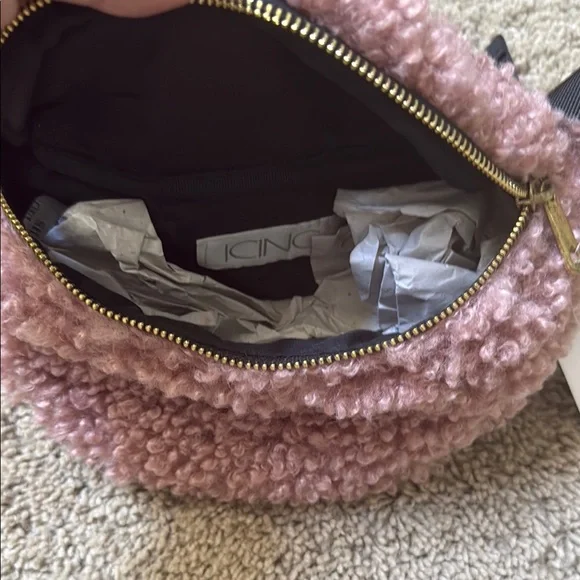 Icing Pink Fuzzy Belt Bag - Picture 4 of 5